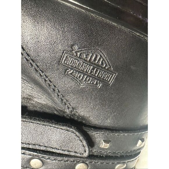 Harley-Davidson Women's Black Kennedy Studded Leather Motorcycle Boots Size 9.5 - Picture 10 of 15